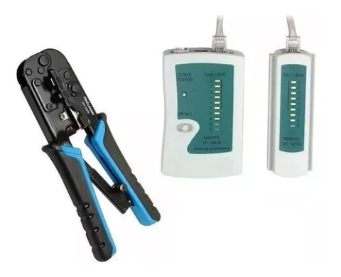 Pinza Crimpear Rj45 Metalica 6543 Probador Cable Utp 2 Pzas - comprar online