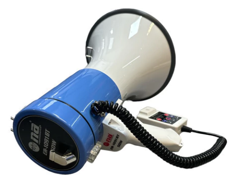 Megafono 50watts Na 8 Pilas D Er-1091bt Recargable Usb Blanco/azul