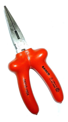 Pinza Punta Plana Chata Bahco 2421s-180a 1000v Largo 180mm