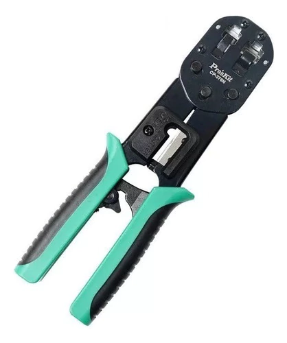 Pinza Proskit Ratchet Cp-376n Rj11 Stp Utp Rj45 Cat6 Pasante - comprar online