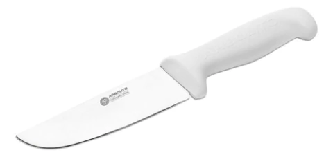Cuchilla Arbolito Carnicero Hoja 15cm Inox Cabo Pastico 2906 Blanco