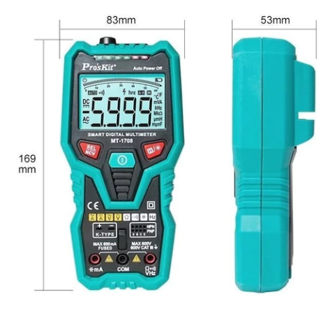 Multimetro Proskit Mt-1708 True Rms Ac Ncv Auto Rango Cat3 - comprar online