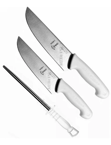 Set Cuchillos Eskilstuna 3 Piezas 398 + Chaira Lisa 20cm