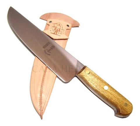 Cuchillo Eskilstuna 398 Madera Hoja De 30cm Carbono + Vaina