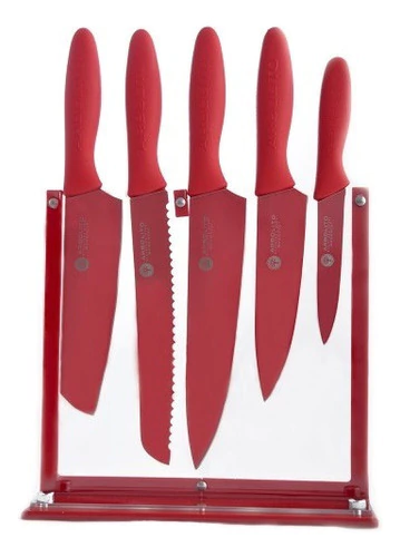 Set Cuchillo Arbolito Bokercut Santoku 5 Pzas Taco Acrilico