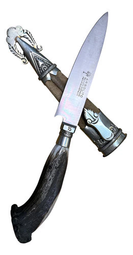 Cuchillo Boker Arbolito Carbono Forjado 15cm + Vaina Alpaca Hueso/crudo