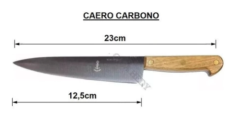 Set Cuchillo Eskilstuna 364 12,5cm Carbono Cabo Madera X6u.