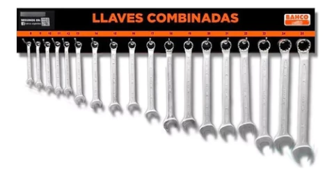 Kit Llaves Combinadas Bahco Pu8 Hasta Pu25 6061a 18pz
