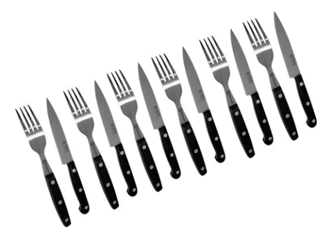 Juego De Cubiertos Boker Arbolito Plus 12 Pzas Inox Cabo Pom