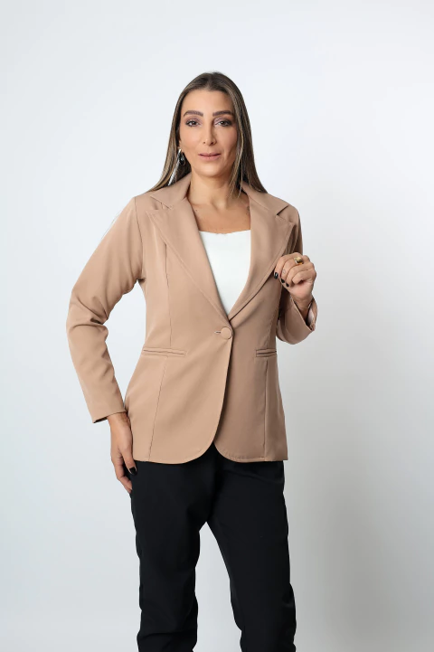Blazer Alfaiataria Premium - Café com Leite