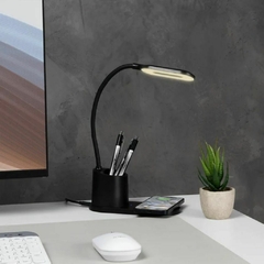 Cargador de Escritorio | Lampara Led + Carga Inalámbrica + Portalápices / Para Smartphones | Negro en internet