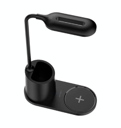 Cargador de Escritorio | Lampara Led + Carga Inalámbrica + Portalápices / Para Smartphones | Negro - comprar en línea