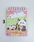 Bloquinho Espiral Pautado Capa Dura Panda 80folhas 1un - Papelaria Mô Quiridu