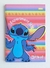Caderno Brochura 1/4 Capa Dura 80 folhas Stitch Foroni - Papelaria Mô Quiridu