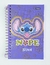 Caderno Espiral 1/8 Capa Dura Caderneta 96 folhas Stitch Foroni - Papelaria Mô Quiridu