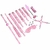 KIT COM 10 SADO ERÓTICO - BANDAGE BDSM 3 - ROSA - IMPORTADO
