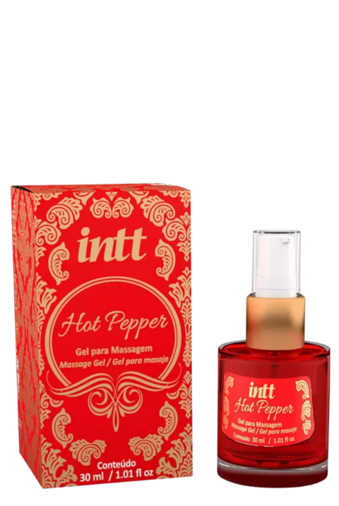 PEPPER EXCITANTE UNISSEX COM EFEITO QUENTE PIMENTADO - SABOR CEREJA - 30ML - INTT