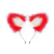 KIT RABO DE COELHO COM TIARA DE ORELHAS - GRAMPOS PARA OS SEIOS EM METAL E GARGANTILHA - VERMELHO - IMPORTADO - www.aprimoresexshop.com.br