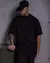 Conjunto Black Bordado Camiseta Over Short Cargo