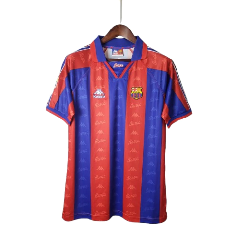 camisa-camisas-camiseta-manto-mantos-uniforme-roupa-roupas-blusa-blusas-barcelona-1-i-um-home-primeira-titular-antiga-foto-imagem-torcedor-masculina-azul-e-laranja