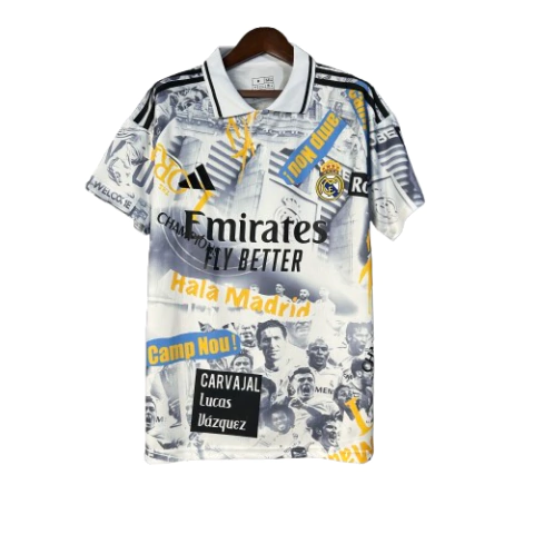 camisa-camisas-camiseta-manto-mantos-uniforme-roupa-roupas-blusa-blusas-especial-polo-2025-2026-torcedor-masculina-real-madrid-branca-edição-gola-polo-escudo-bordado-estampa-gráfica