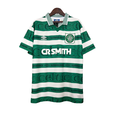 1995-1997-95-97-manto-camisa-camisas-camiseta-mantos-uniforme-uniformes-blusa-blusas-celtic-escócia-i-1-um-primeira-titular-masculina-torcedor-branca-verde-gola-polo-listrada-horizontal-retrô-classica-historica-vintage-antiga-colecionador-manto-branco-e-v