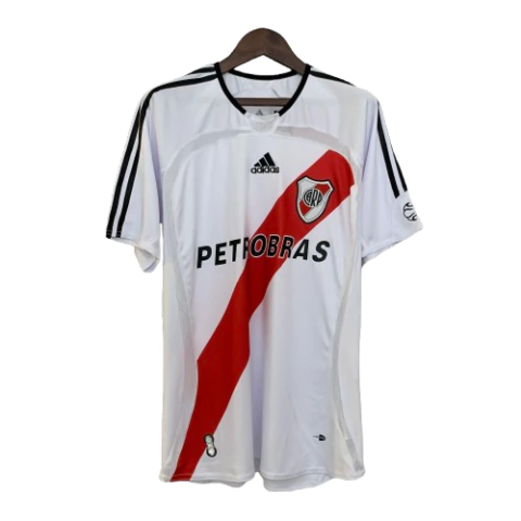 Camisa Retrô River Plate I 2006/07 Masculina - Branca e Vermelha - comprar online
