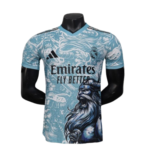camisa-camisas-camiseta-manto-mantos-uniforme-roupa-roupas-blusa-blusas-real-madrid-azul-edição-especial-guerreiro-viking-nórdico-2025-2026-foto-imagem