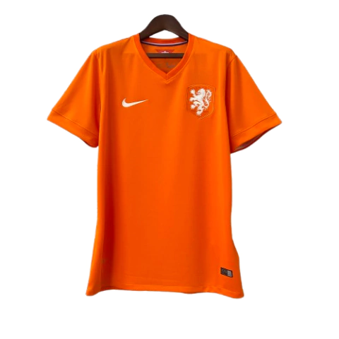 Camisa Retrô Holanda I 2014 Torcedor Masculina - Laranja - comprar online
