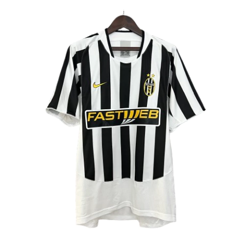 Camisa Retrô Juventus I 2003/2004 Torcedor Masculina - Branca e Preta - comprar online