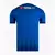 Camisa azul do Portsmouth I 2024/25, modelo torcedor masculino da Nike, com listras verticais e logotipo da Universidade de Portsmouth.