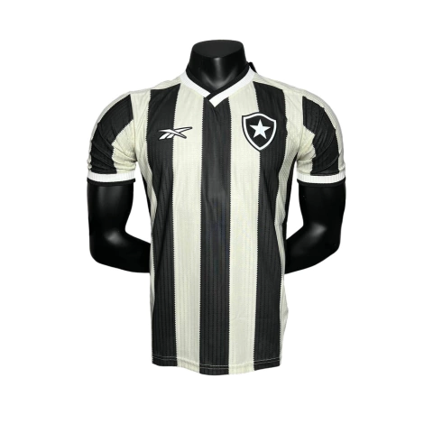 2025-2026-25-26-manto-camisa-camisas-camiseta-mantos-uniforme-uniformes-blusa-blusas-botafogo-i-1-um-primeira-titular-jogador-masculina-branca-preta-listrada-gola-v-emborrachado