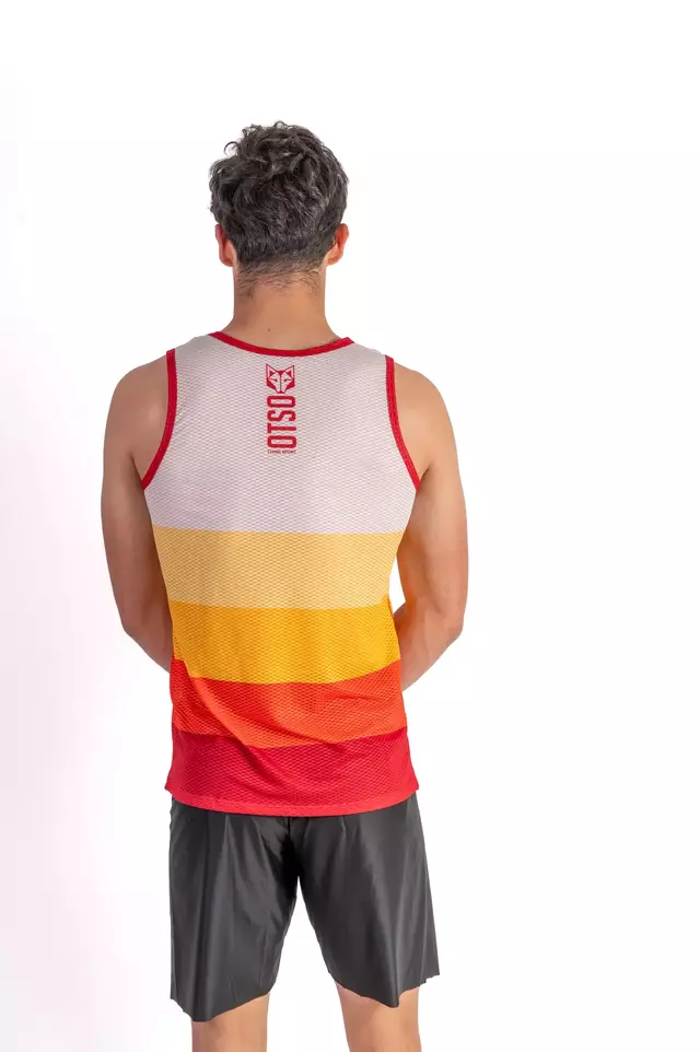 Remera sin manga hombre naranja — imagen 3