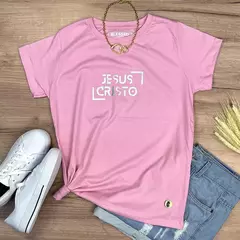 Camiseta Feminina Rosa JESUS CRISTO