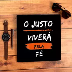 Camiseta Masculina Preta O Justo Viverá Pela Fé na internet