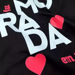 Camiseta Feminina Preta Faz morada em mim - comprar online