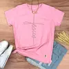 Camiseta Feminina Rosa Jesus Strass