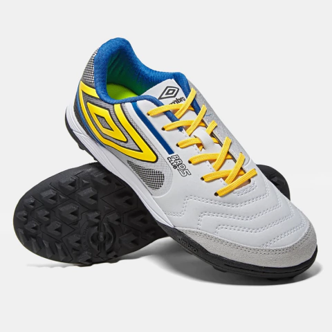 CHUTEIRA SOCIETY UMBRO PRO 5 ORIGINAL - BRANCO/AZUL