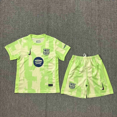KIT INFANTIL BARCELONA III 24/25 - VERDE LIMÃO