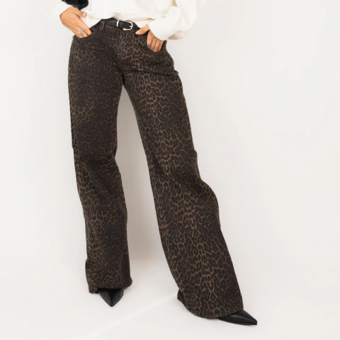 Jeans Wide Animal Print