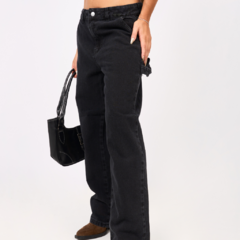 JEANS WIDE BLACK CARGO - comprar online