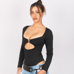 BODY MANGAS LARGAS HEBILLA