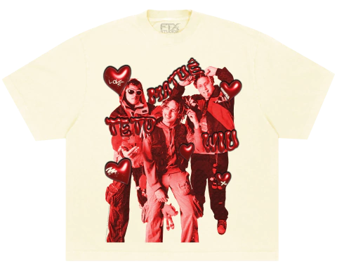 Camiseta ''Love Trio'' Matuê, Teto e Wiu (BOXY) - FTX STUDIOS