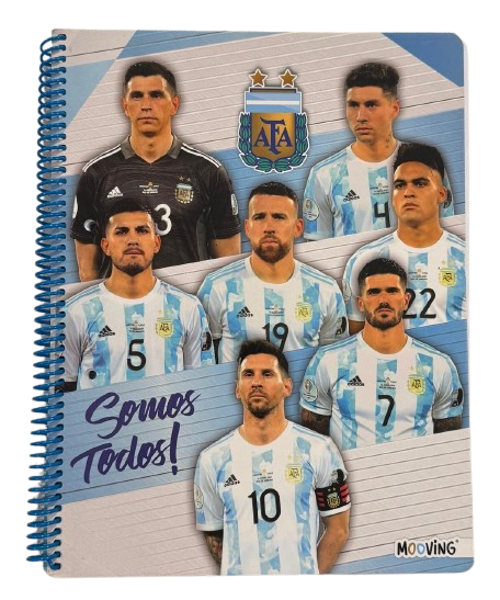 Cuaderno Universitario Mooving Tapa Flexible "AFA" Rayado