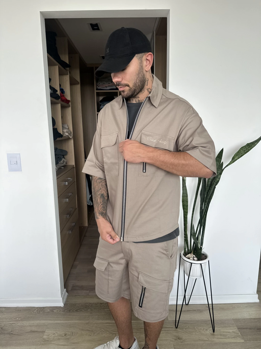 Conjunto chaqueta JZS marrón