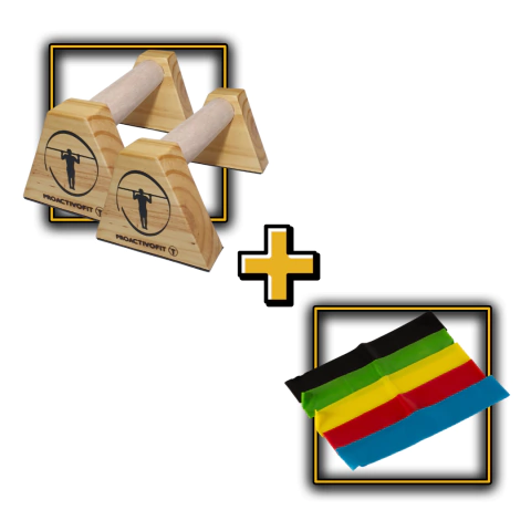 Combo Paralelas Pro + Kit 5 Bandas circulares de latex - comprar online