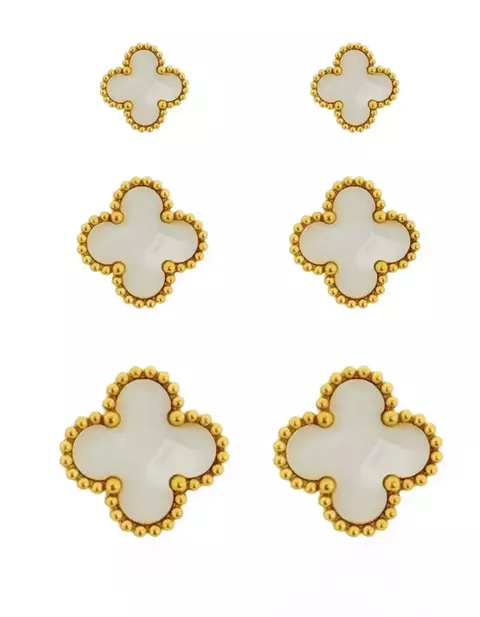 KIT TRIO BRINCO VG BRANCO DOURADO - AC044 - comprar online