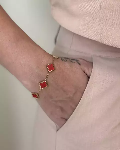 PULSEIRA 5 TREVOS VERMELHO - AC031 - comprar online
