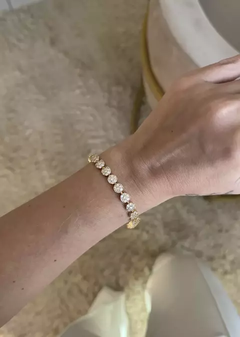 PULSEIRA FLORZINHA CRISTAL DOURADA-PULB10