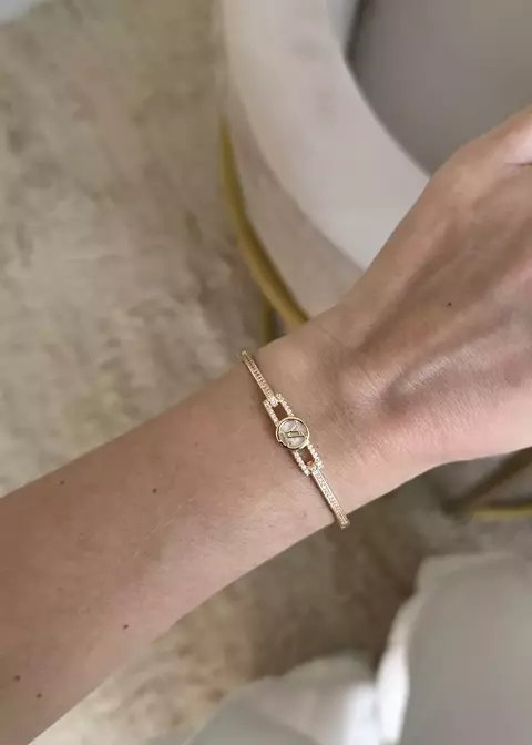 BRACELETE LV DETALHES ZIRCÔNIA - PULB25 - comprar online